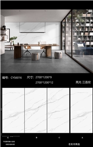 12mm White Sintered Stone Wall Floor Countertop